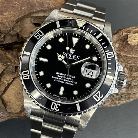 Rolex Submariner Date 16610 black LNumber USED mens